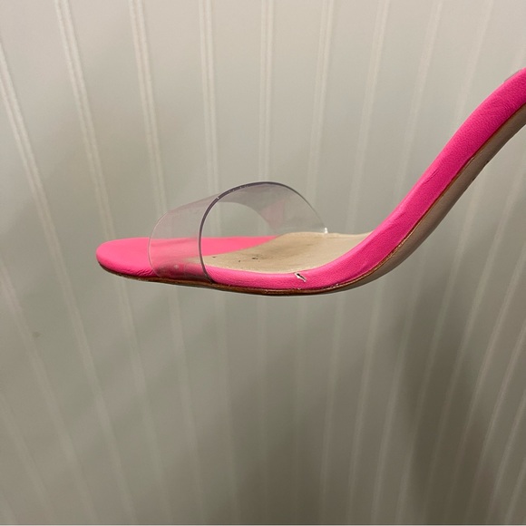 SCHUTZ Josseana Neon Pink Tie Ankle High Heel Sandal Sz 9B - Picture 11 of 11